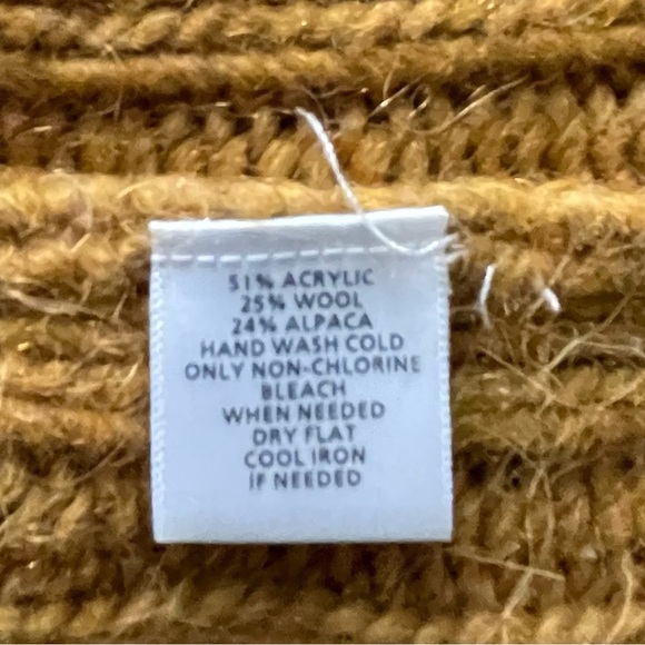 Ann Taylor Loft Alpaca Chunky Cable Knit Medium Length Cardigan Sweater Size: M - Picture 5 of 10